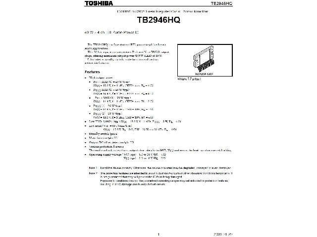 Circuit intégré TB2946HQ