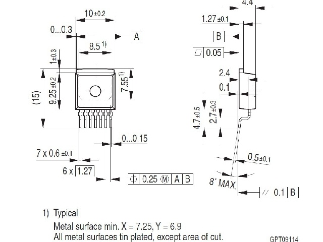 Circuit intégré driver de moteur TLE5206-2G