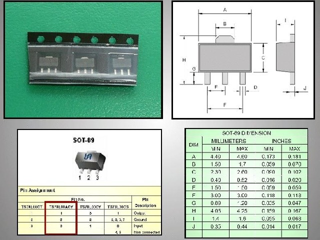 Circuit régulateur de tension positive TS78L03ACY