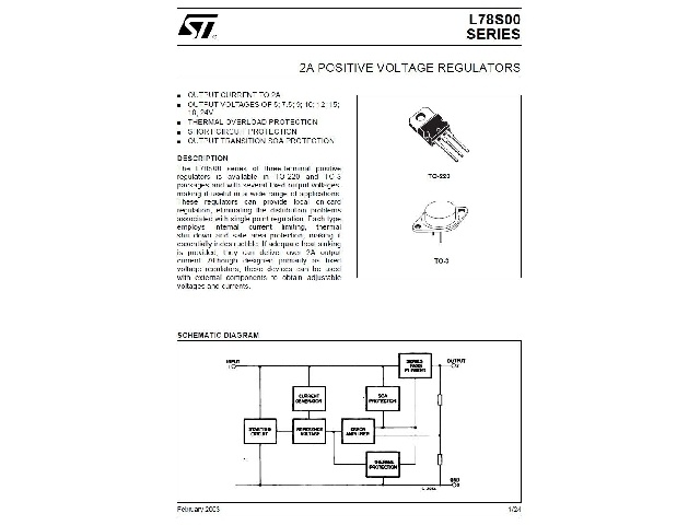 Circuit régulateur de tension positive UA78S18