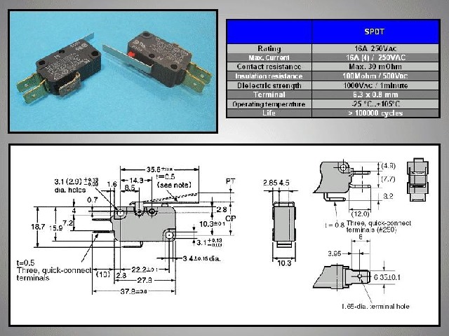 Microrupteur V-162-1C5