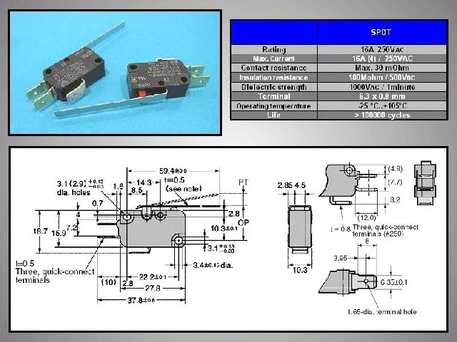 Microrupteur V-163-1C5