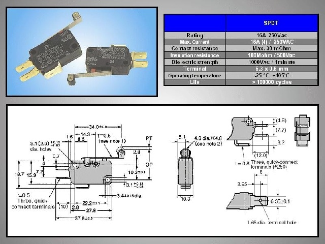 Microrupteur V-166-1C5 (image 4/4)