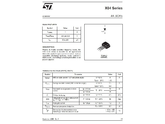 Thyristor X0403NF