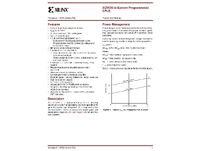 Circuit intégré XC9536XL10PCG44